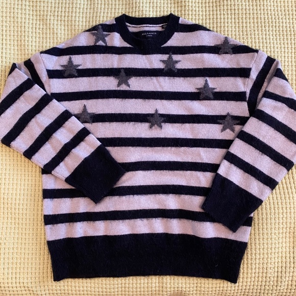AllSaints Stars Crew wool sweater unisex oversized - Picture 4 of 4